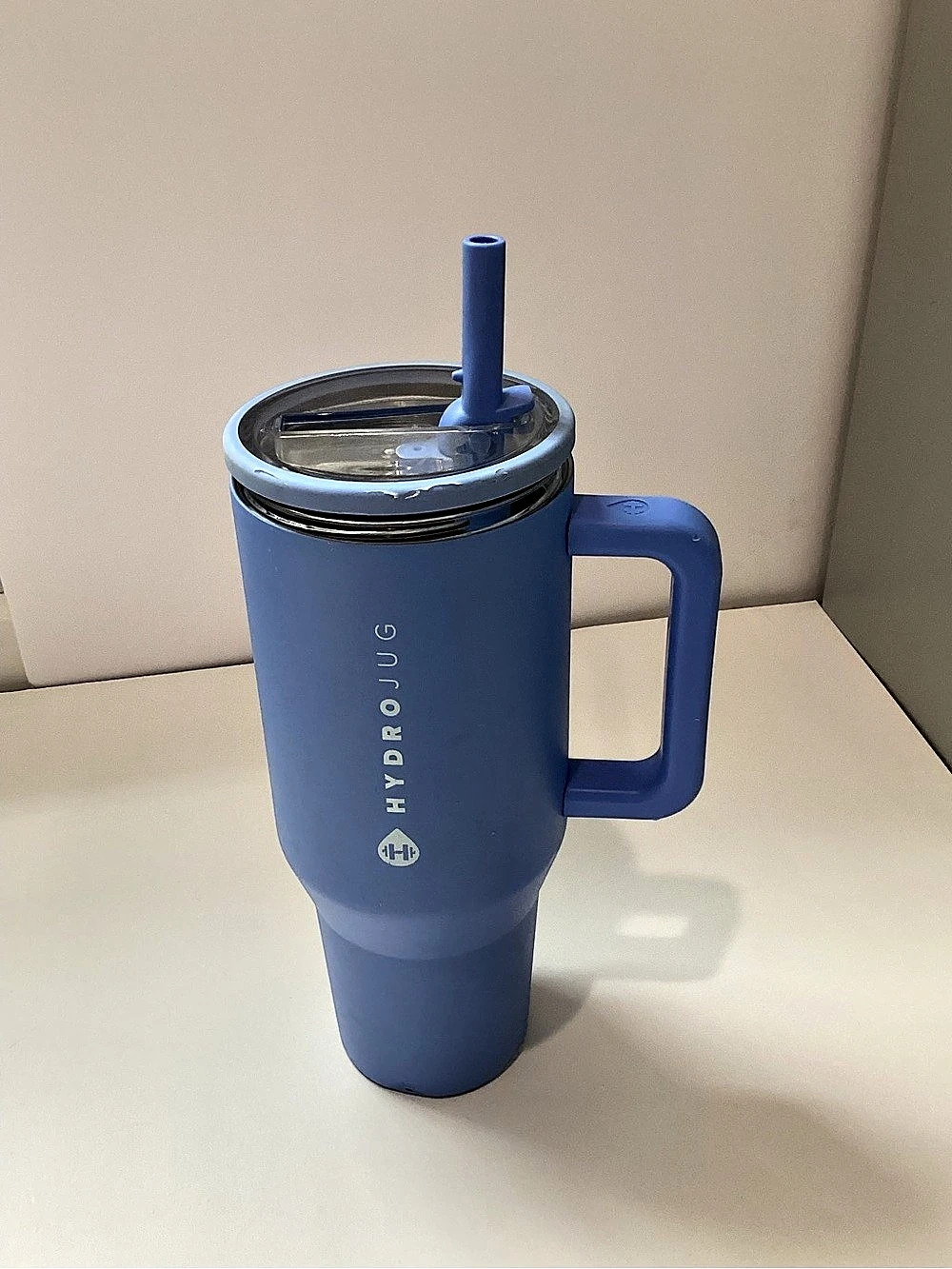 HydroJug Traveler 40 oz Blue Tumbler with Straw